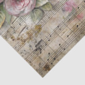 Papier Mousseline Partition florale vintage victorienne (Détail)