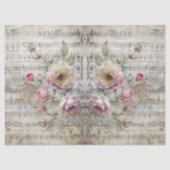 Papier Mousseline Partition florale vintage victorienne (Recto)