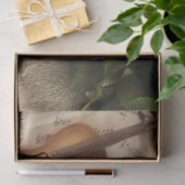 Papier Mousseline Partition Musique Violon Fleurs Romantique Découpa (Cadeau)