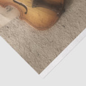 Papier Mousseline Partition Musique Violon Fleurs Romantique Découpa (Détail)