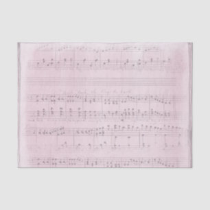 Papier Mousseline Partition sur un Arrière - plan rose doux