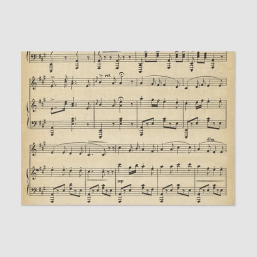 Papier Mousseline Partition vintage (Recto)