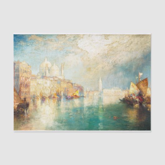 Papier Mousseline Passing Shower, Venise, 1902 par Thomas Moran (Recto)