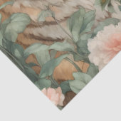 Papier Mousseline Pastel Aquarelle Florale Tigre Découpage (Détail)