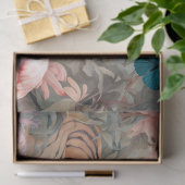 Papier Mousseline Pastel Aquarelle Florale Tigre Découpage (Cadeau)