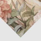 Papier Mousseline Pastel Aquarelle Florale Tigre Découpage (Détail)