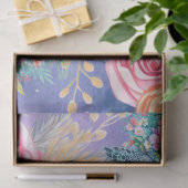 Papier Mousseline Pastel Aquarelle Florale Tortue de mer (Cadeau)