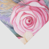 Papier Mousseline Pastel Aquarelle Florale Tortue de mer (Détail)