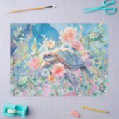 Papier Mousseline Pastel Arc-en-ciel & Tortues de mer Découpage (Artisanat)