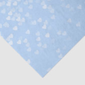 Papier Mousseline Pastel Baby Blue Confetti Coeurs (Détail)