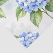 Papier Mousseline Pastel Blue Hydrangea Bouquet Pattern (Détail)