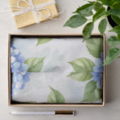 Papier Mousseline Pastel Blue Hydrangea Bouquet Pattern (Cadeau)