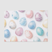 Papier Mousseline Pastel Blue Pink Easter Egg Pattern  (Recto)