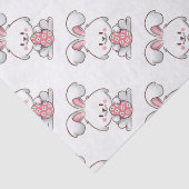 Papier Mousseline Pastel Bunny Elegance (Détail)