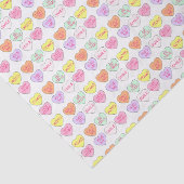 Papier Mousseline Pastel Candy Coeurs de coeur Saint Valentin Amour (Détail)