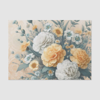 Papier Mousseline Pastel Carnations