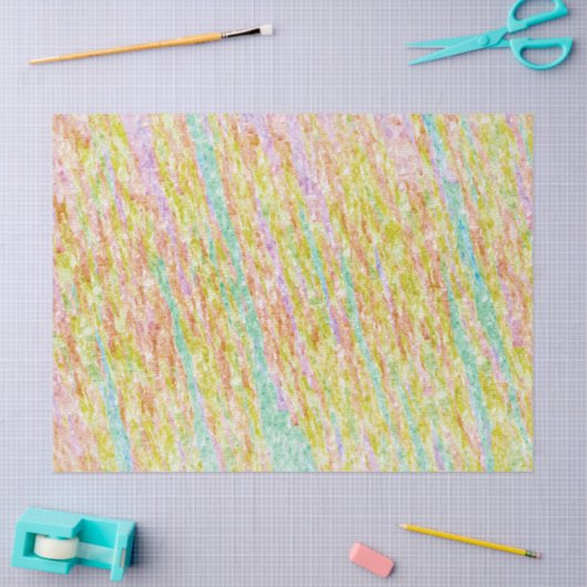 Papier Mousseline Pastel Chalk Texture Scribbles (Artisanat)