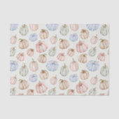 Papier Mousseline Pastel Citrouilles sur Pale Green (Recto)