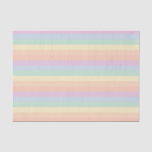 Papier Mousseline Pastel coloré Arc-en-ciel Motif rayé