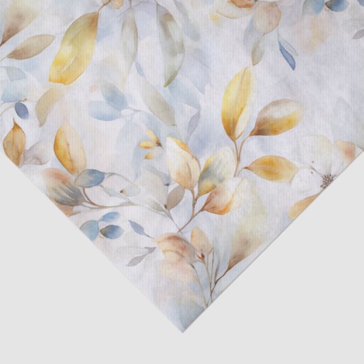 Papier Mousseline Pastel Cream Floral Abstrait (Détail)