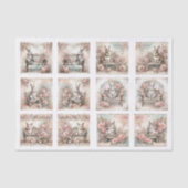 Papier Mousseline Pastel Easter Bunnies for Shells  Decoupage (Recto)