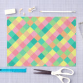 Papier Mousseline Pastel en damier (Artisanat)
