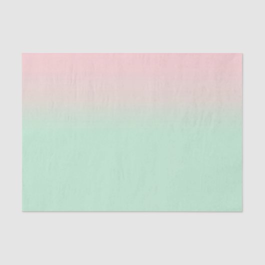 Papier Mousseline Pastel esthétique Muet Gradient Rose Mint Vert (Recto)