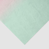 Papier Mousseline Pastel esthétique Muet Gradient Rose Mint Vert (Détail)