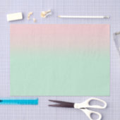 Papier Mousseline Pastel esthétique Muet Gradient Rose Mint Vert (Artisanat)