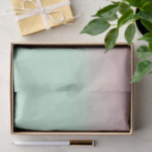 Papier Mousseline Pastel esthétique Muet Gradient Rose Mint Vert (Cadeau)