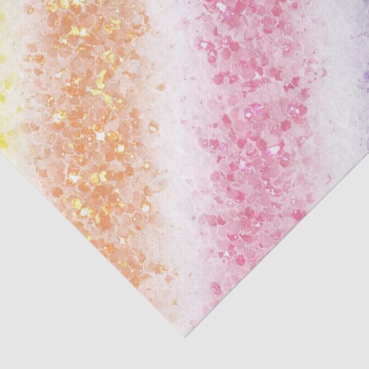 Papier Mousseline Pastel Glitter Rainbow (Détail)