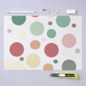 Papier Mousseline Pastel Grand Poka-Dot Design (Artisanat)