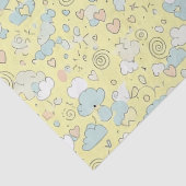 Papier Mousseline Pastel Hearts & Clouds Watercolor Dream (1) (Détail)