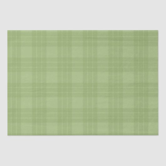 PAPIER MOUSSELINE PASTEL IRLANDAIS VERT PLAID MOTIFS (Recto)