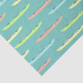 Papier Mousseline Pastel Kayaks sur le thème du kayak Turquoise (Détail)