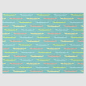 Papier Mousseline Pastel Kayaks sur le thème du kayak Turquoise (Recto)