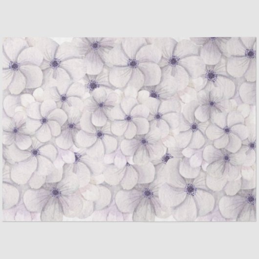 Papier Mousseline Pastel Lavender & Blue Floral Arrière - plan Decou (Recto)