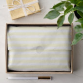 Papier Mousseline Pastel Lemon Yellow Stripes blanches Pale Yellow (Cadeau)