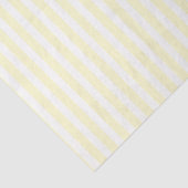 Papier Mousseline Pastel Lemon Yellow Stripes blanches Pale Yellow (Détail)