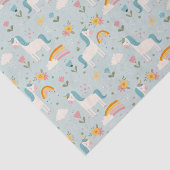 Papier Mousseline Pastel mignon Rainbow Unicorn Motif (Détail)