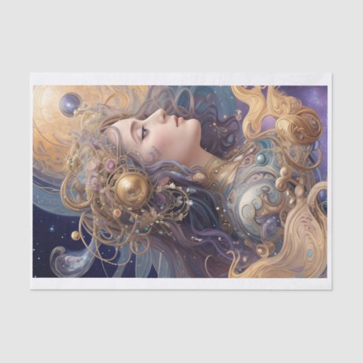 Papier Mousseline Pastel Mysman Femme Découpage Papier Tissu (Recto)