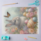 Papier Mousseline Pastel Oeufs de Pâques Rabbit et Papillon (Artisanat)