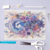 Papier Mousseline Pastel Peacock et Florals (Artisanat)