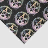 Papier Mousseline Pastel Pentagram Witchcraft Halloween noir (Détail)
