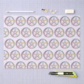 Papier Mousseline Pastel Pentagram Witchcraft Halloween violet clair (Artisanat)