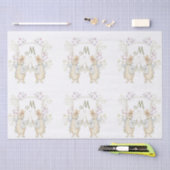 Papier Mousseline Pastel Peter le lapin Monogram Baby shower Twins (Artisanat)