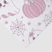 Papier Mousseline Pastel Pink Halloween Motif sans couture (3) (Détail)
