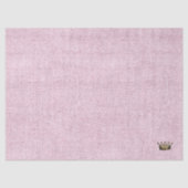 Papier Mousseline Pastel Pink Linen Royal Crown Princess Chic Fun (Recto)