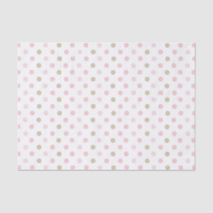 PAPIER MOUSSELINE PASTEL PINK & TAN POIS