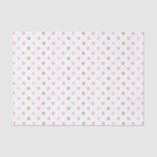 PAPIER MOUSSELINE PASTEL PINK & TAN POIS (Recto)